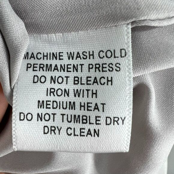 NWT Of Mercer Sterling Sheath Dress 14 Light Grey Split Neck Sleeveless 3038D - Picture 9 of 9